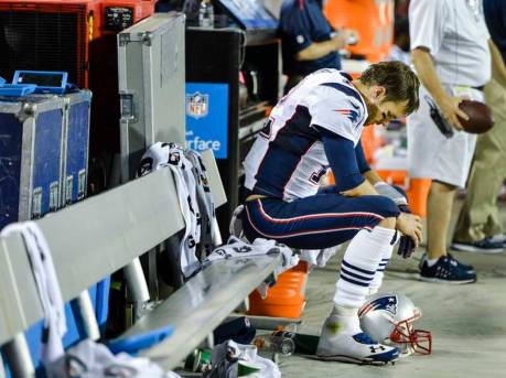 Patriots QB Tom Brady was benched in the team's 41-14 loss to Kansas City on Sep. 29