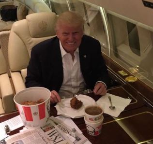 It's cool that he likes KFC, but that doesn't make him blue collar!